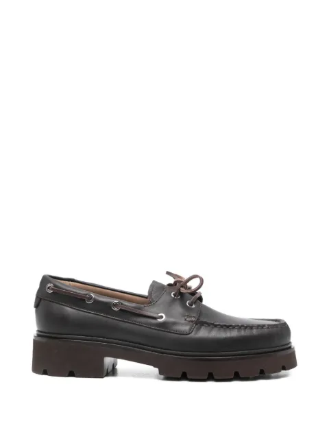 Gianvito Rossi leather boat shoes Brown U2541551GOMCLN