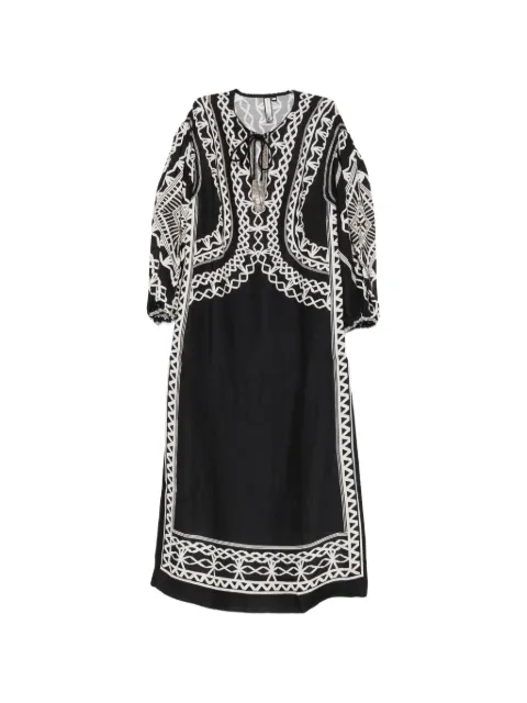 SCARLETT POPPIES Tahara drawstring-detail maxi dress Black SPTAH0010240074C20
