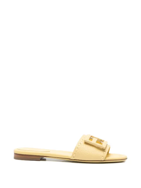 FENDI logo-detail slides Yellow 8R8136AQY2