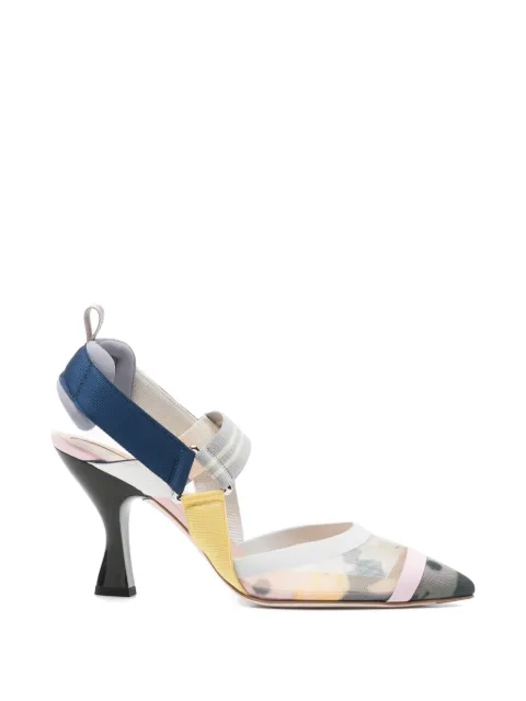 FENDI Colibrì floral-print sandals Blue 8J6851