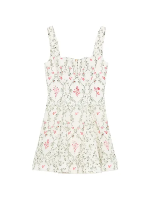 Agua By Agua Bendita Agua Cauca floral-print sweetheart-neck dress Neutrals 20857