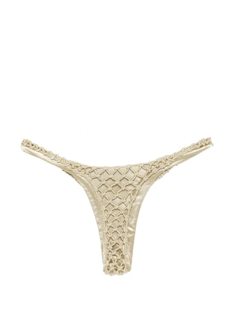 Isa Boulder Corara macrame bikini bottom Gold SS26SB05C