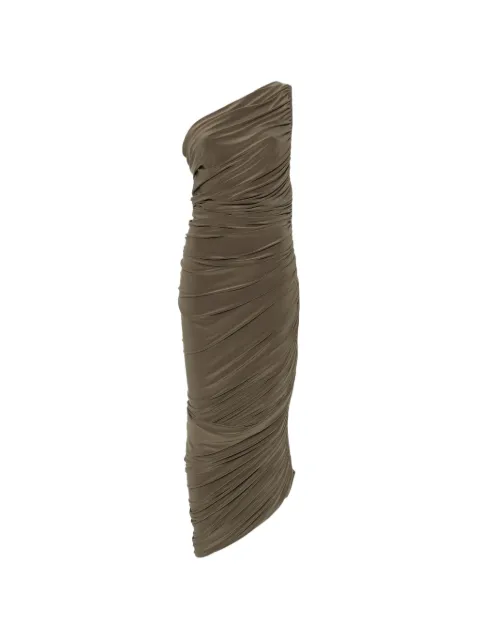 Norma Kamali Diana ruched dress Green KK3253PL287867