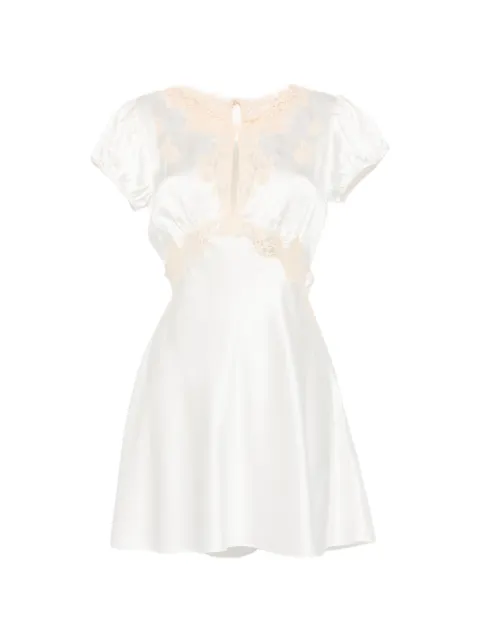DÔEN Junia lace-trim mini dress White 94220330