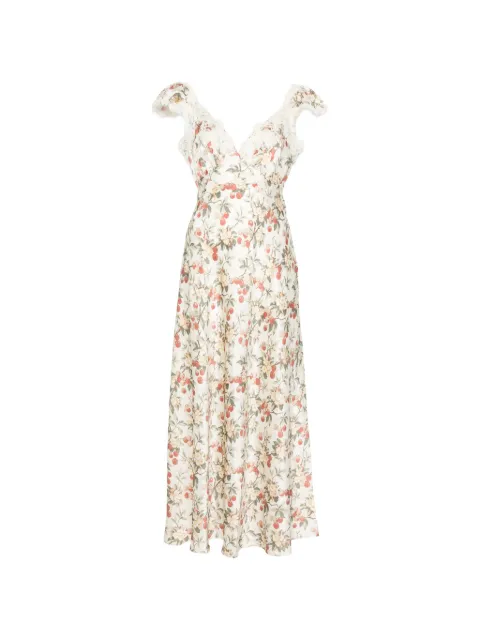 DÔEN Fiona floral-print midi dress Neutrals 488920361