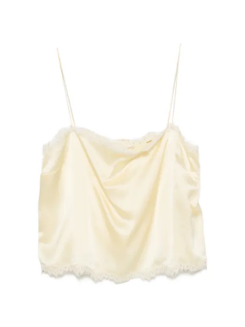 DÔEN Loure lace-trim top Yellow 9421142B