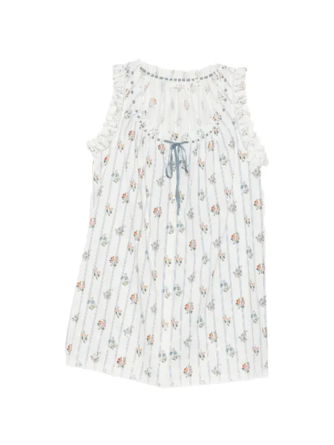 DÔEN Nessie floral-print ruffled mini dress White 48872436P