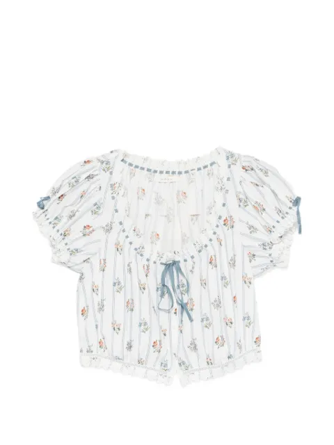 DÔEN Nera floral-print blouse White 48871832P