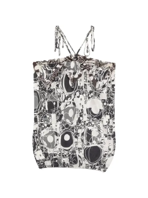 CHANEL Pre-Owned printed halter-neck top Black CSAN8983
