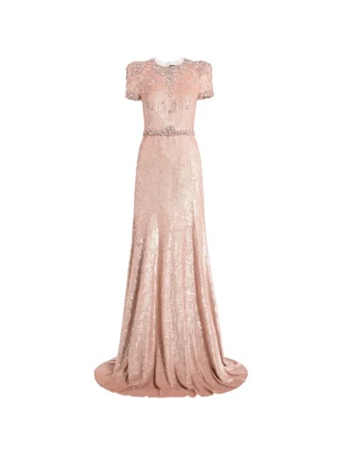 Jenny Packham Lombard embellished dress Pink ZDD141L