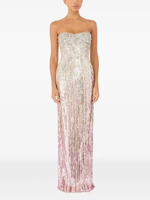 Jenny Packham Cesonia embellished maxi dress Grey ZDD135L