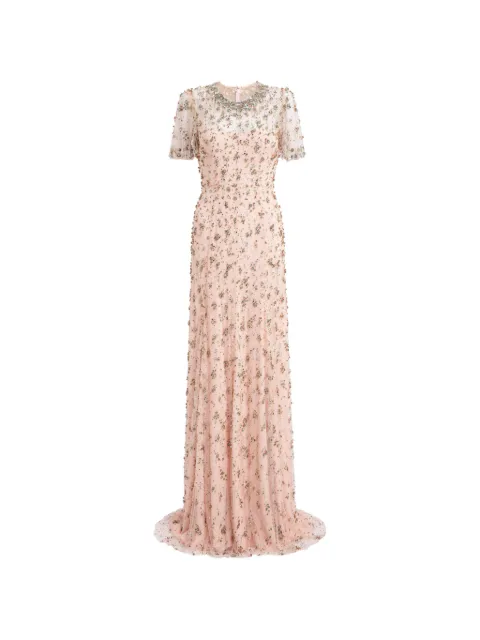 Jenny Packham crystal-embellished maxi dress Pink ZDD139L