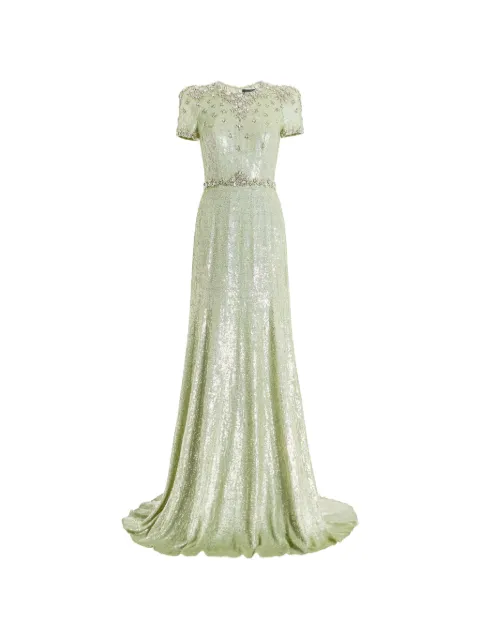 Jenny Packham Lombard embellished dress Green ZDD141L