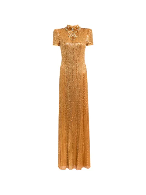 Jenny Packham Amber embellished maxi dress Gold ZDD137L