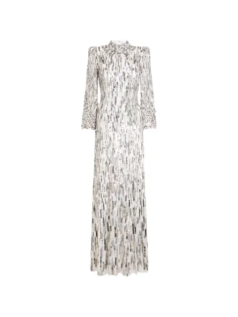 Jenny Packham sequin embellished memphis maxi dress White ZDD138L