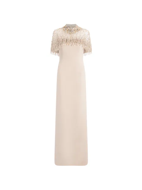 Jenny Packham Livia beaded-embelishment maxi dress Neutrals ZDD152L