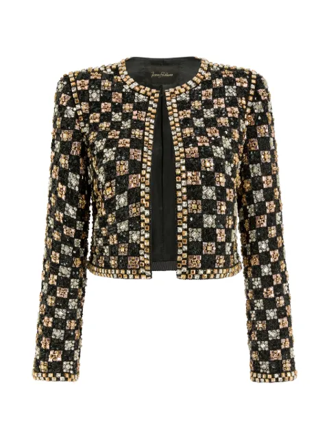 Jenny Packham Dahlia crystal-embellished jacket Black ZDJ105