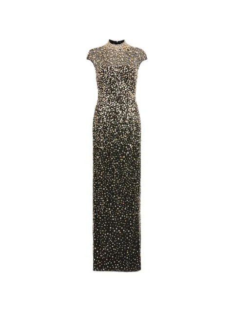 Jenny Packham TREASURE beaded maxi dress Black ZDD146L