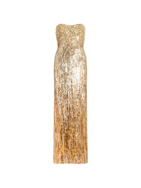 Jenny Packham Cesonia embellished strapless maxi dress Gold ZDD135L