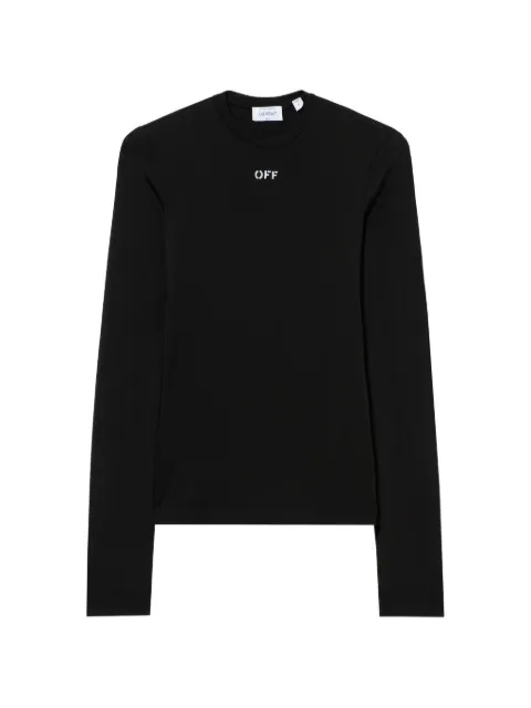 Off-White Off stamp long-sleeves crew-neck T-shirt Black 2AD136C99JER005W003