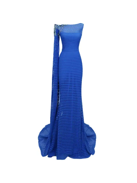 Gemy Maalouf crochet maxi dress Blue GMS247235LD