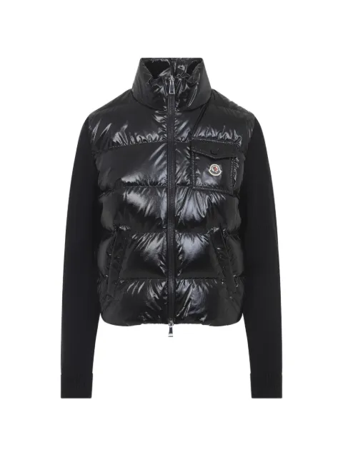 Moncler logo-patch puffer jacket Black L10939B00023M7774