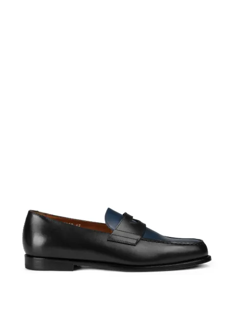 Doucal's two-tone leather loafers Black DU3260MARIPF326NN38