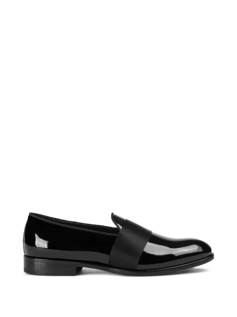Doucal's patent-leather band slipper loafers Black DU3530RENNUF018NN00