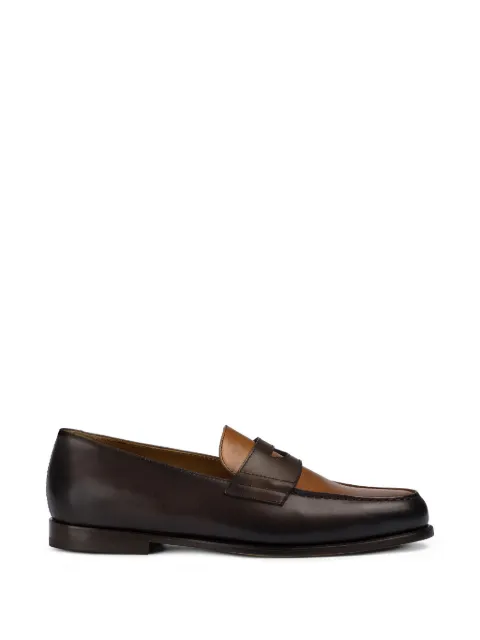 Doucal's two-tone leather loafers Brown DU3260MARIPF326TM12