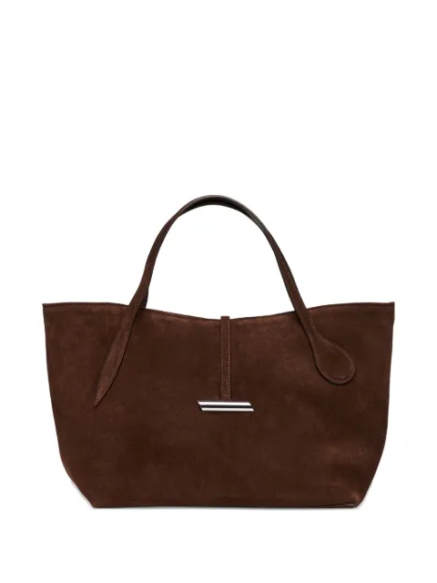 Liffner petite penne calf suede tote bag Brown CR394011DARKBROWN