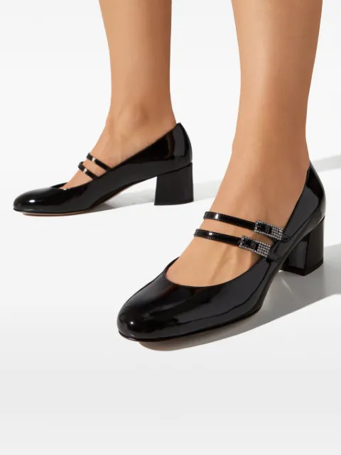 Le Silla Danielle Mary Jane double-strap pumps Black 1361C050RBPPKAB001