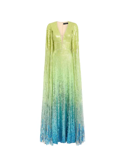 Jenny Packham Easy Breezy sequined maxi dress Green ZDD136L