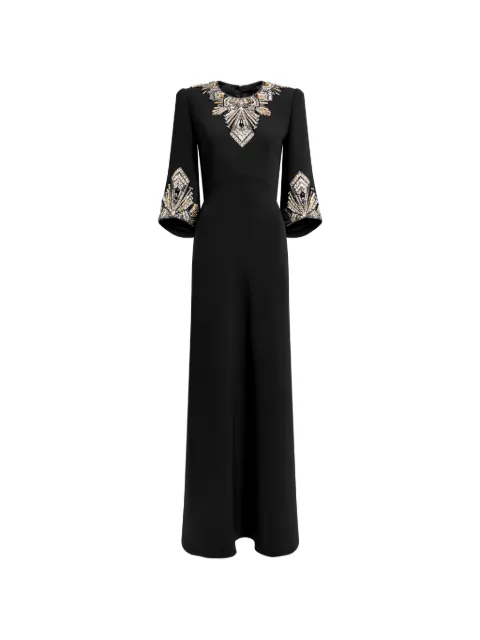 Jenny Packham Ice Cascade embellished dress Black ZDD158L