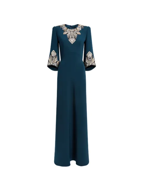 Jenny Packham Ice Cascade embellished dress Blue ZDD158L
