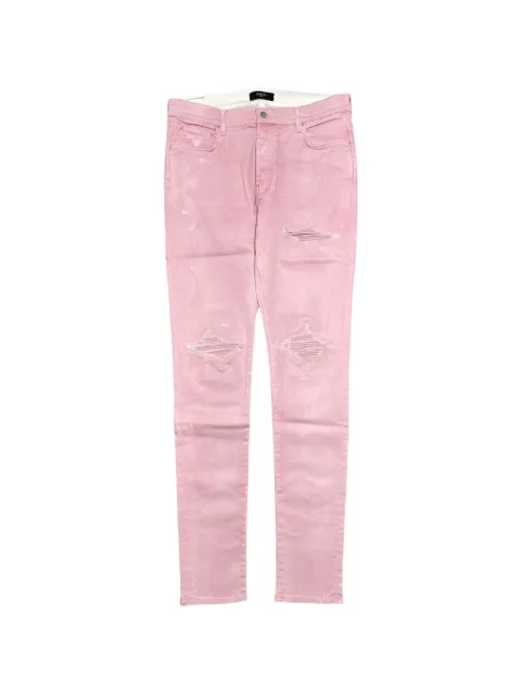 AMIRI distressed straight-leg jeans Pink SS23MDS013651