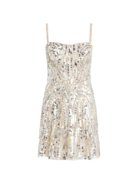 Jenny Packham Rebecca sequin embellished mini dress Silver JPEX446