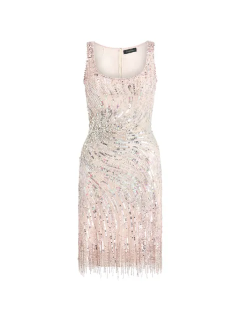 Jenny Packham Swirly sequin-embellished mini dress Pink JPEX397