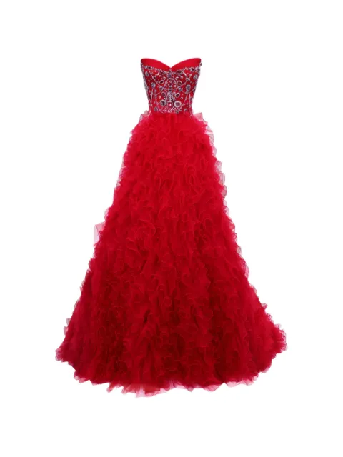 Gemy Maalouf strapless corset maxi dress Red GMS247241LD