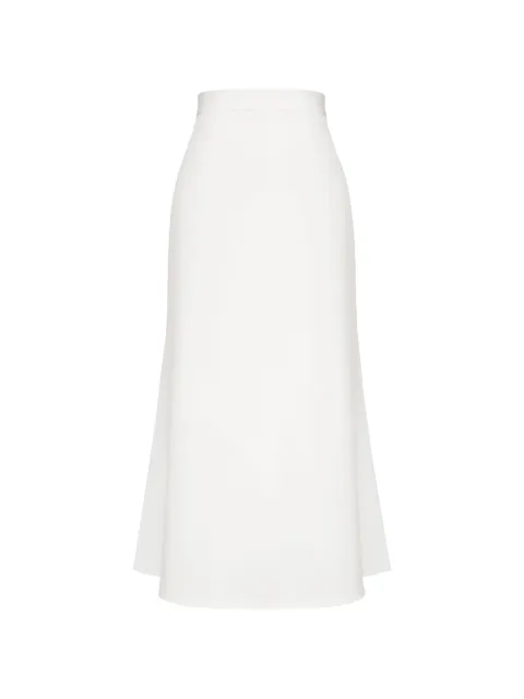 POST MERIDIEM A-line midi skirt White VISCOSEMIDISKIRTMILK