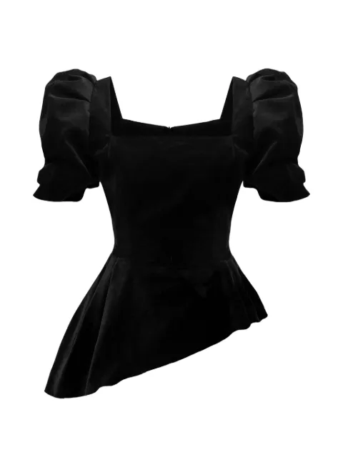 POST MERIDIEM square-neck top Black SQUARENECKSHORTSLEEVETOPBLACK