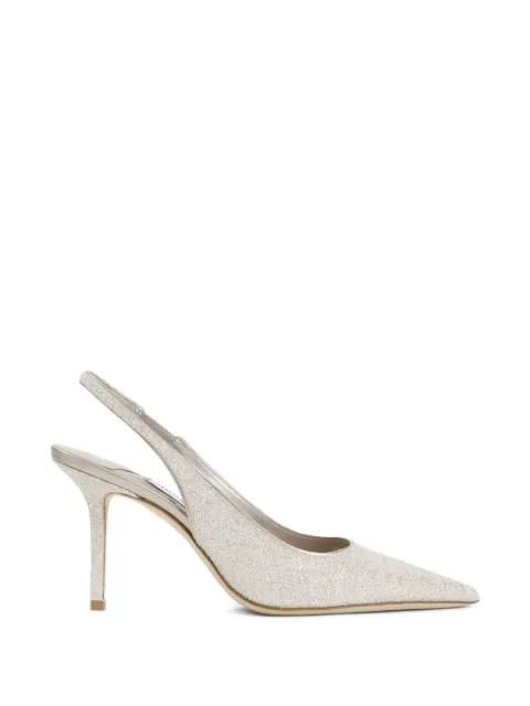Jimmy Choo glitter slingback pumps Neutrals LOVESB85GQI