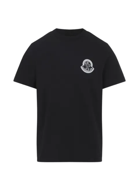Moncler logo-patch T-shirt Black L10918C0002089AYW