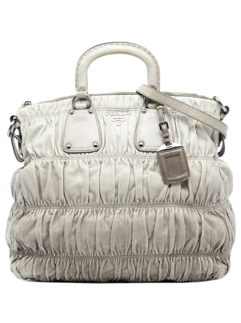 Prada Pre-Owned 2000-2013 Nappa Gaufre Ombre satchel Grey HI1R3ROIH2EUDL1N