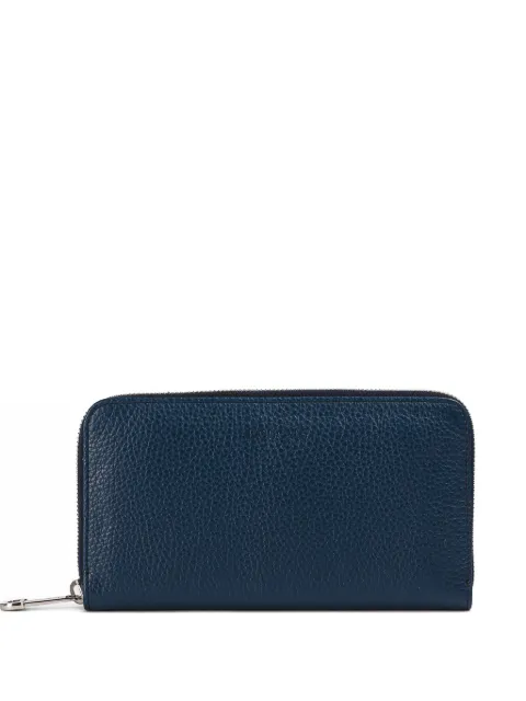 Doucal's tumbled leather continental wallet Blue DA0016TU0B04