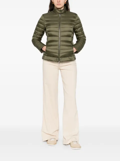 Moncler Igelle logo-patch puffer jacket Green L10931A00086597YF