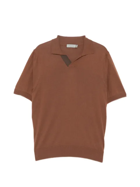 Canali short-sleeve open collar polo shirt Brown MK02054C1048