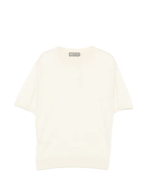 Canali microstructured cotton T-shirt White MK02466C0719