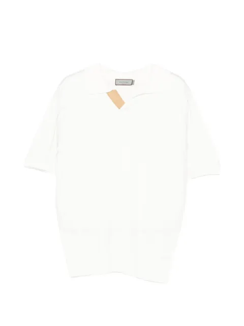 Canali short-sleeve open collar polo shirt White MK02054C10