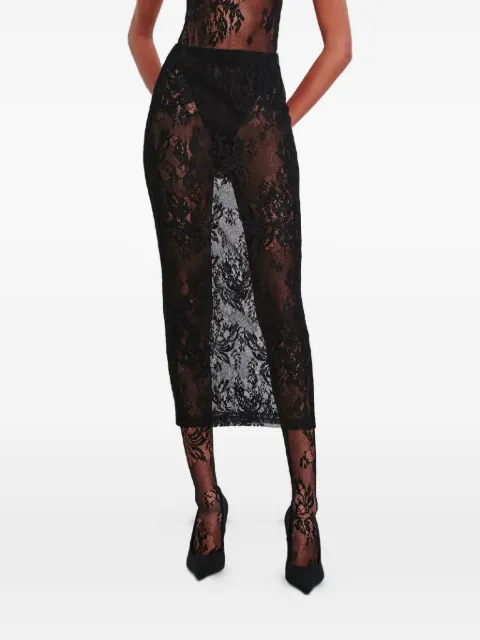 WARDROBE.NYC floral lace skirt Black W3010R22LCBLK