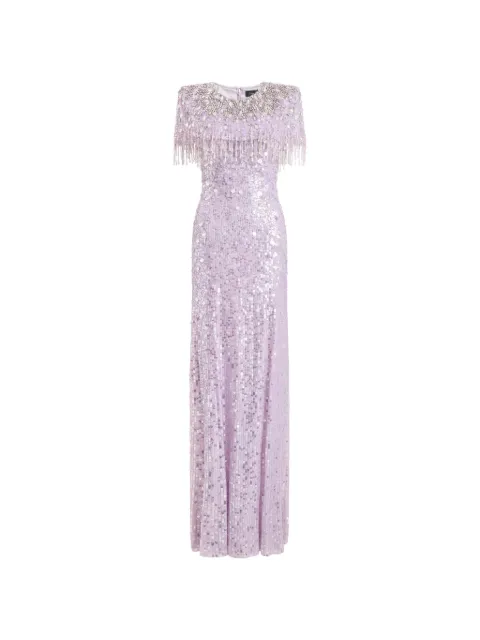 Jenny Packham Eugenie sequin-embellished gown Purple JPEX411